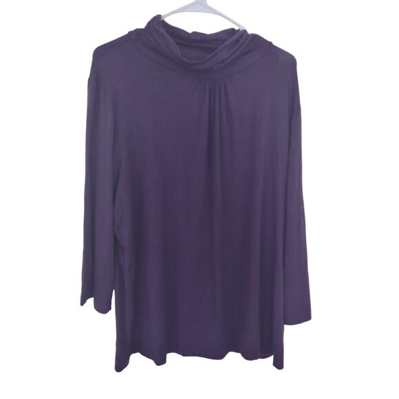 Ellen Tracy Tops - Ellen Tracy Purple Lightweight Turtleneck Top Size 3X Classic Basic